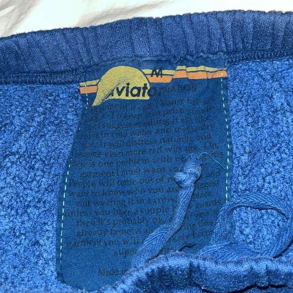 aviator nation blue smiley face sweatpants - Picture 6 of 6